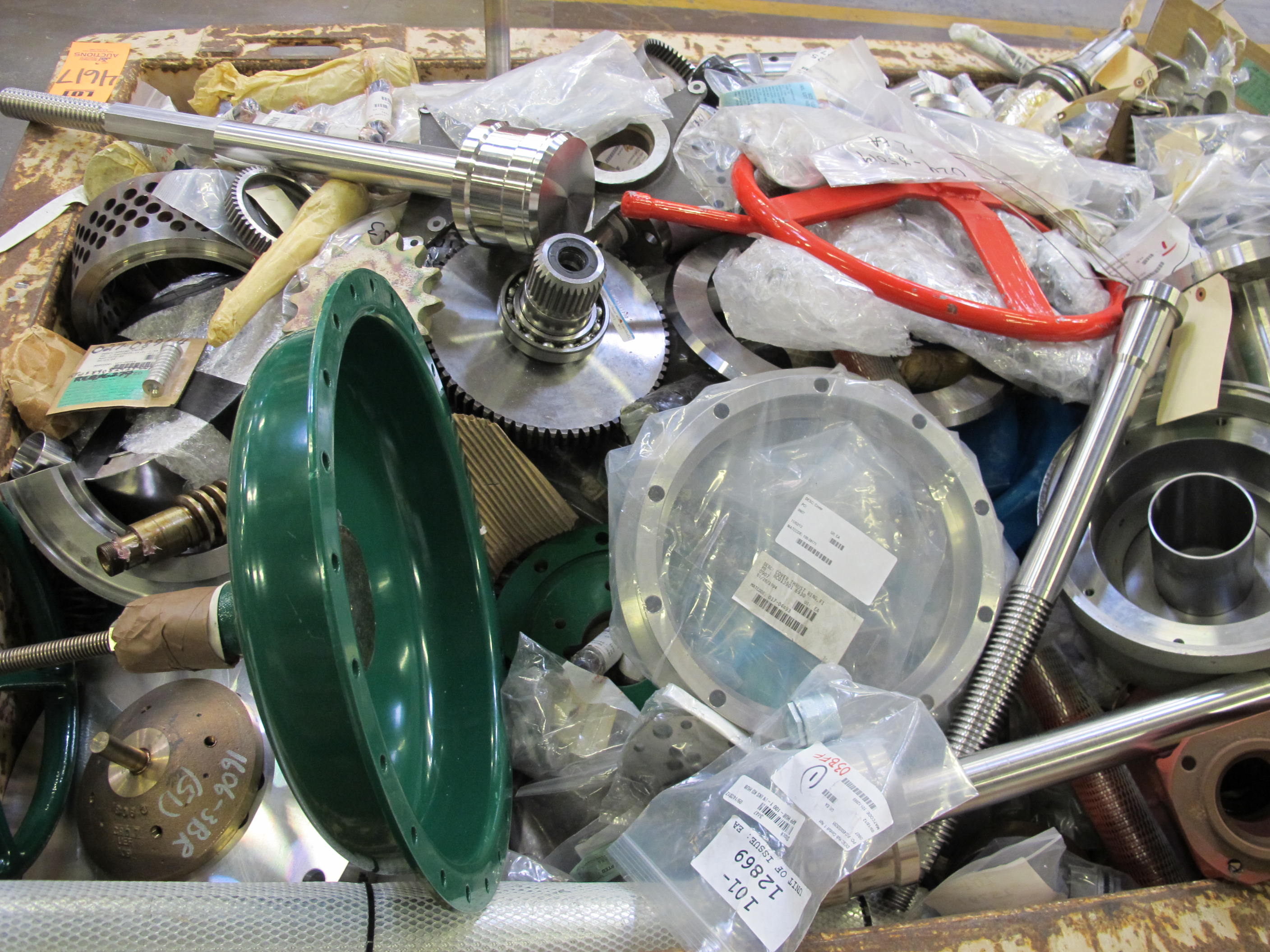 SCRAPPERS DELIGHT! FULL SKIFF STACKED WITH MISC. STAINLESS STEEL, BRASS, BRONZE, AND HEAVY STEEL. SKIFF NOT INCLUDED. LOADING & HANDLING FEE $30-4617